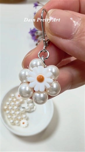 담수 진주 자개 꽃 귀걸이 만들기 DIY