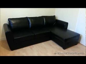 Argos Siena Corner Leather Effect Sofa-Bed with Storage Design