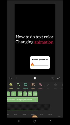 😎how to do text color changing animation on inshot