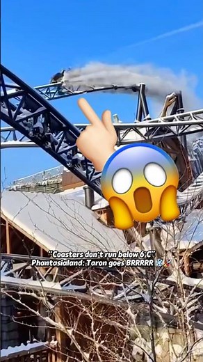 This Roller Coaster Still Runs in SNOW?! 😳 Taron Going Full-Speed at Phantasialand ❄️🔥