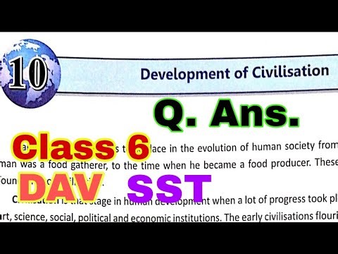 DAV Class 6 Chapter 10 || Questions Answers Solution Development of Civilisation || History By SRB