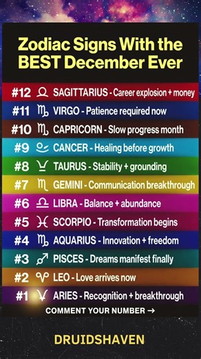 Zodiac Signs With the BEST#December Ranked #zodiac #shorts #astrology #horoscope #tarot