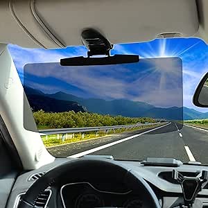 LUKETURE Sun Visor for Car, 2PCS Car Visor Extender Sun Blocker Universal Anti-Glare Sun Visor Extender for Car Protect from Sun Glare. Snow Blindness, UV Rays for Clearer Vision and Safety Driving