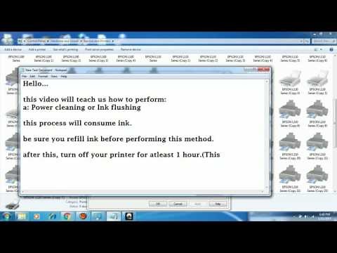 how to perforrm power ink flushing