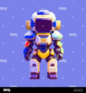 Robot spaceman pixel art character for 8 bit game scenery arcade video game background Stock Vector Image & Art - Alamy
