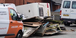 Watch as 'freak' wind from possible UK tornado flips camper