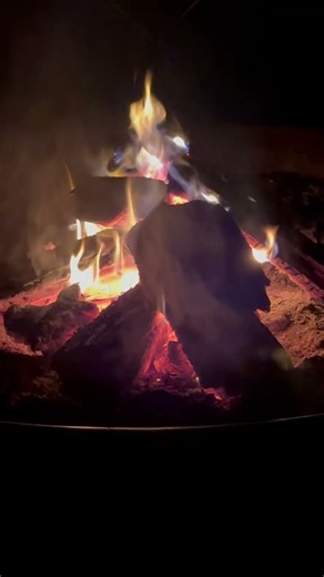 Cozy Night by the Fire 🪵 #campfire #relaxing