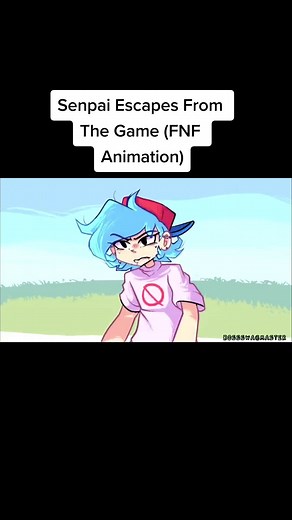 Senpai Escapes From The Game (FNF Animation)