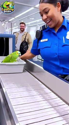 Parrot Refuses Airport Security Check 😂 Scanner Drama! #airportfunny #comedy #duet