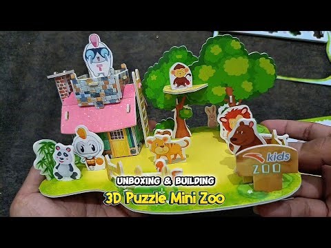 🧩 Unboxing & Building a 3D Puzzle Mini Zoo | Fun Animal Park Assembly ✨