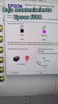 solución tanque mantenimiento epson f500.