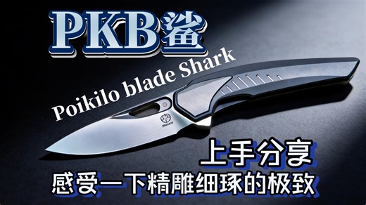 Pkb 鲨 poikilo shark 上手分享 一体柄 精雕细琢 尽可能的完美呈现 折刀 edc 好刀推荐