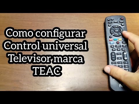 Código para TV TEAC. Control universal.