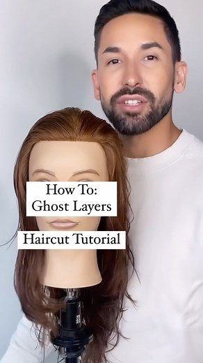 Justin Toves-Vincilione on Instagram: "How To: Ghost Layers ✂️ Haircutting Tutorial #authenticbeautypartner . In this video I’m sharing one way to achieve the ghost layers trend that we’re seeing a lot of lately in the beauty world! Models and celebrities are choosing this cut for its effortless and undone finish that deviates away from the fresh-cut look. . Products used: @authenticbeautyconcept.us 🍃 Hydrate Spray Conditioner as a cutting aid and to aid in the finished style 🍃 Amplify Mousse