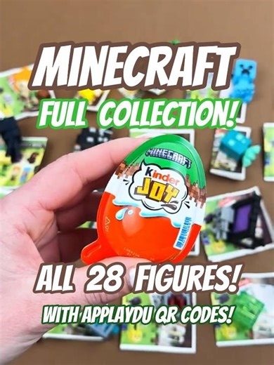Kinder Joy Minecraft 2026 Full Collection Review with Applaydu QR Codes!