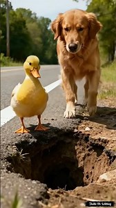 Poor dog saved ducklings from a deep hole #Dog #Shorts