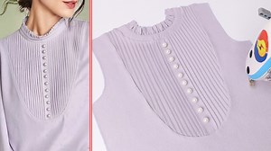 1.7K views · 16 reactions | Very easy collar design with pin tucks to...