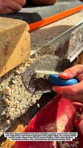 Resin Bound Finishing Tool Shapes Aggregate Edges for a Clean Surface With Precise Manual Control