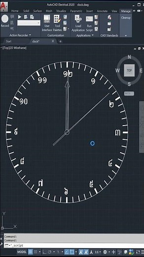 Autodesk, clock in AutoCAD, rscript #shorts