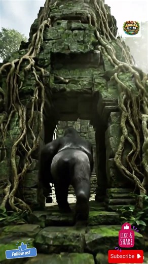 Gorilla POV Inside Angkor Wat… Something Was Watching 😳 #Shorts
