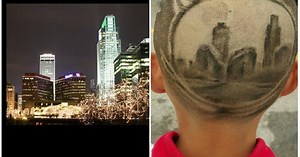 Boy gets Omaha skyline buzzed into his hair; here's why and who's behind the cut