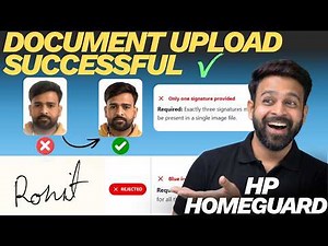 HP Home Guard form filing 2026 Photo & Signature Upload Problem Solved || step by steps