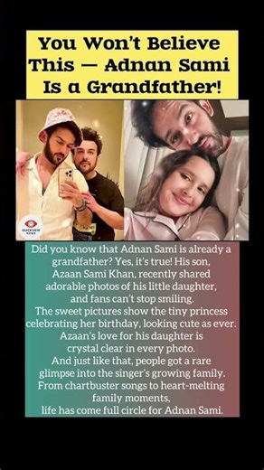 You Won’t Believe This — Adnan Sami Is a Grandfather! #nivetadhingramusic