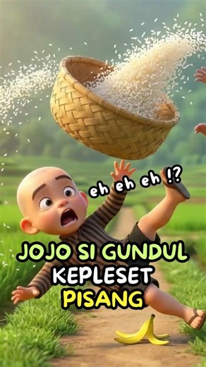 Gundul Gundul Pacul Lucu! Jojo Terpeleset Pisang! 🍌😂 | UnaStoryLand #laguanak #shorts