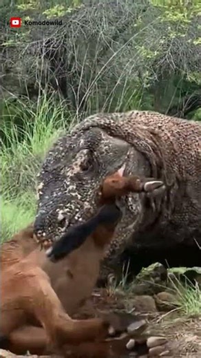 OMG 😨 Terrifying Komodo Feeding Frenzy #komododragon #wildlife #animalshorts