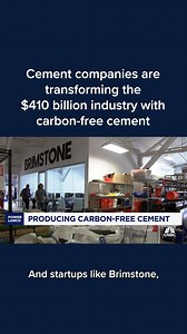 2.4K views · 34 reactions | Cement companies are transforming the $410 billion industry with carbon-free cement. CNBC's Diana Olick explains. cnb.cx/45VG5c4 | CNBC | Facebook