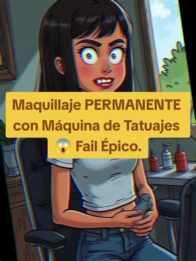 Maquillaje PERMANENTE con Máquina de Tatuajes 😱 Fail Épico #MaquillajeFail #TatuajeCasero #BeautyHackGoneWrong #MaquillajeTatuaje #permanentmakeupfail