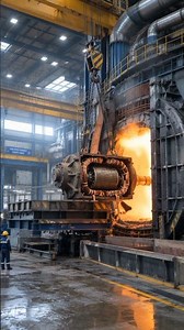 Industrial Copper Motor Melting in a Giant Furnace | Real Metal Melting Process