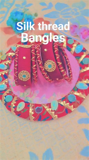 Silk thread bangles making ideas 🎁♥️#viral #diy #shorts #trending #craft #subscribe #handmade 🎁🎁