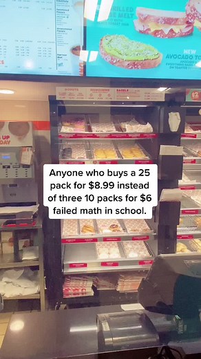 Why buy 25 #munchkins when you can get 30 for way less $? #math #dunkin