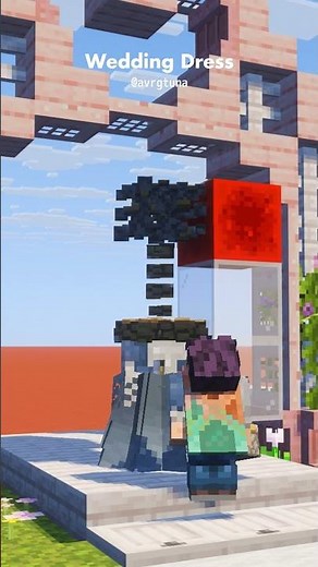 Wedding Dress | Minecraft Mini Tutorial | #minecraftbuilding #minecrafttutorial #minecraft
