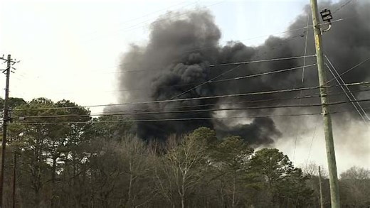 Billowing smoke, flames as crews work fire at Jefferson County vacant property