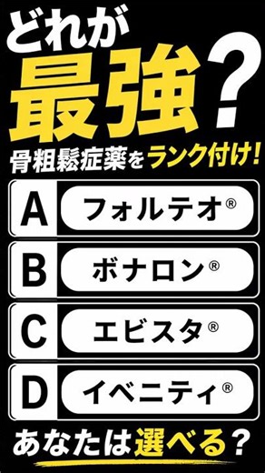 骨粗鬆症薬ランキング