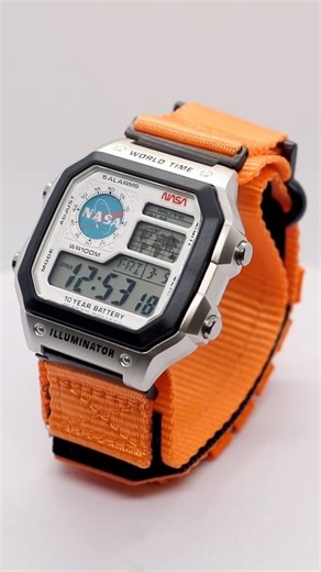 NASA MOD. Modified Casio AE1200. #digitalwatch #casio #casiomod