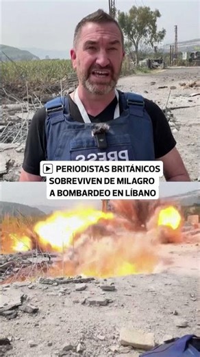 El preciso momento en que dos periodistas terminan heridos tras explosión en Líbano | El Comercio
