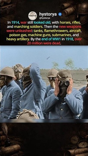 The Weapons of WW1 🔫 #historyshorts #historyfacts