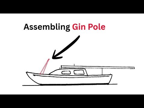 Assembling the gin pole