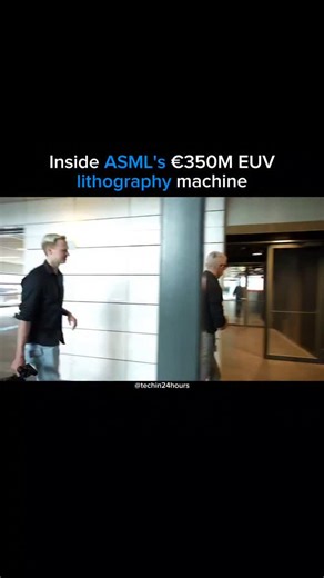 Tech in 24 hours on Instagram: "ASML makes the machine that sits quietly behind almost every smartphone in the world, meaning that nearly all modern computer chips are produced using a system that was built in a single specialized facility. @casper_mebius from @veritasium was given a very rare chance to see this machine up close. It’s ASML’s EUV lithography system — a piece of equipment that costs about €350 million, uses parts from around 5,000 suppliers, and is transported in hundreds of crate