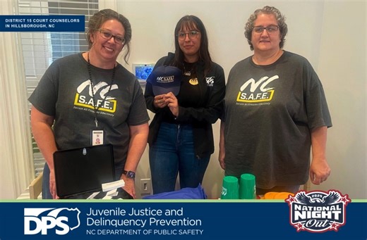 15 reactions | Juvenile Justice and Delinquency Prevention teams joined communities across NC for #NationalNightOut2025! Staff connected with residents, shared resources, and promoted safety at home by handing out gun locks as part of the NC SAFE Campaign protecting kids and communities by safely securing firearms. #WeAreNCDPS | North Carolina Department of Public Safety | Facebook