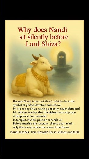 Why does Nandi sits silently before Shiva? #nandi #shiva
