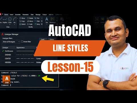 AutoCAD Linetypes Tutorial | Line Styles (Dashed, Center) + Scale | Lesson-15 Hindi