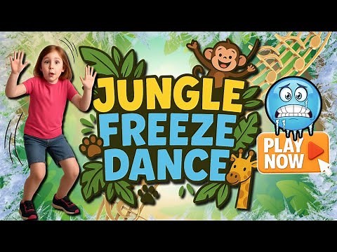 🦁Freeze Dance Game 🐒 Freeze dance with stops 🦍