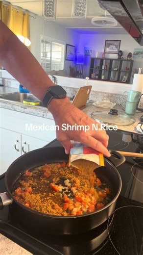 Mexican Shrimp N Rice #mikesbudgetbites #cookingtok #foodtok