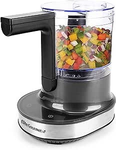 Elite Gourmet EMC4423 Maxi-Matic Patented Electric HoverChop Vegetable Food Prep Processor Chopper, Up/Down Chopping Motion, Chop, Grind, Emulsify, Puree, Mince, Touch Screen Keypad