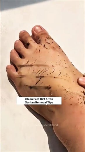 Easy way to Clean Dirt Tanning Darkness 😱 Feet Whitening Tips 💥 Suntan Removal Pack