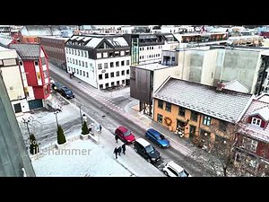 Lillehammer Norway town 360 pov 4K NON-HDR DGI mini 4 Drone